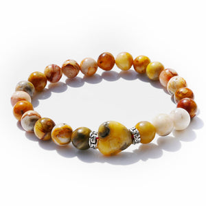 Agate Amethyst Bracelet Heart-shaped Peach Heart Tiger Eye Beaded.